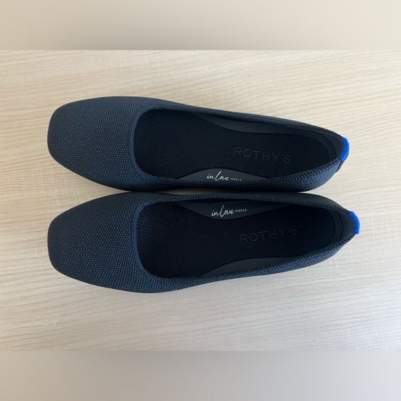 Rothy's | The Max Square Flat in Black - Picture 8 of 11